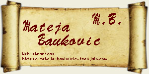 Mateja Bauković vizit kartica